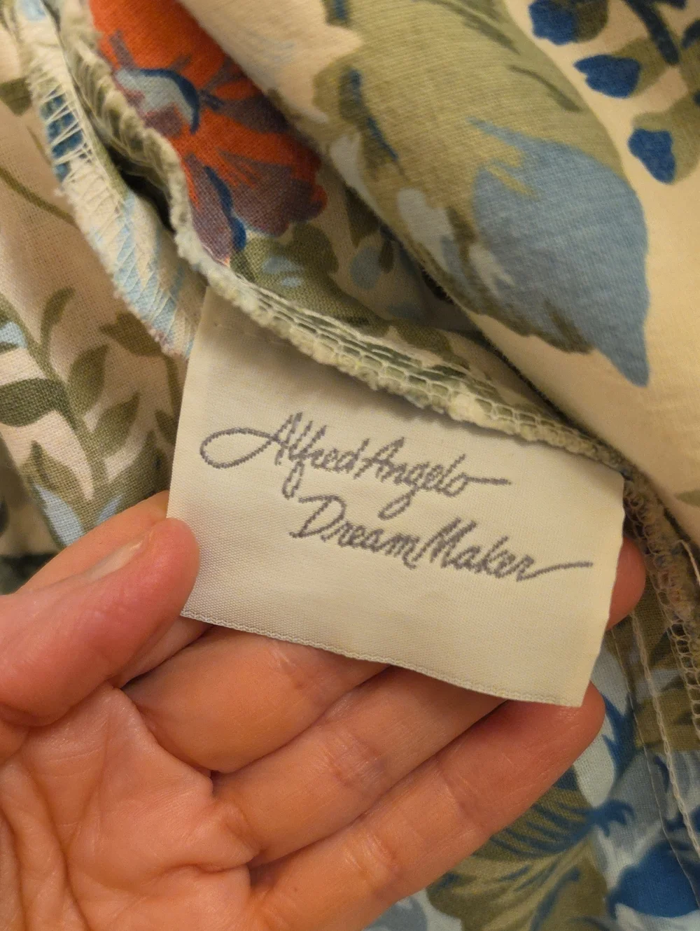 Vintage 1980's Alfred Angelo DreamMaker Floral Puff-Sleeve Midi Dress - Picture 7 of 7